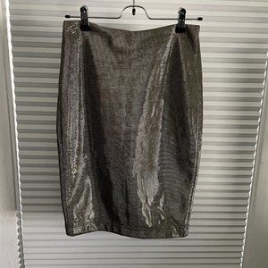 Forever 21 Gold Shimmer Pencill Skirt